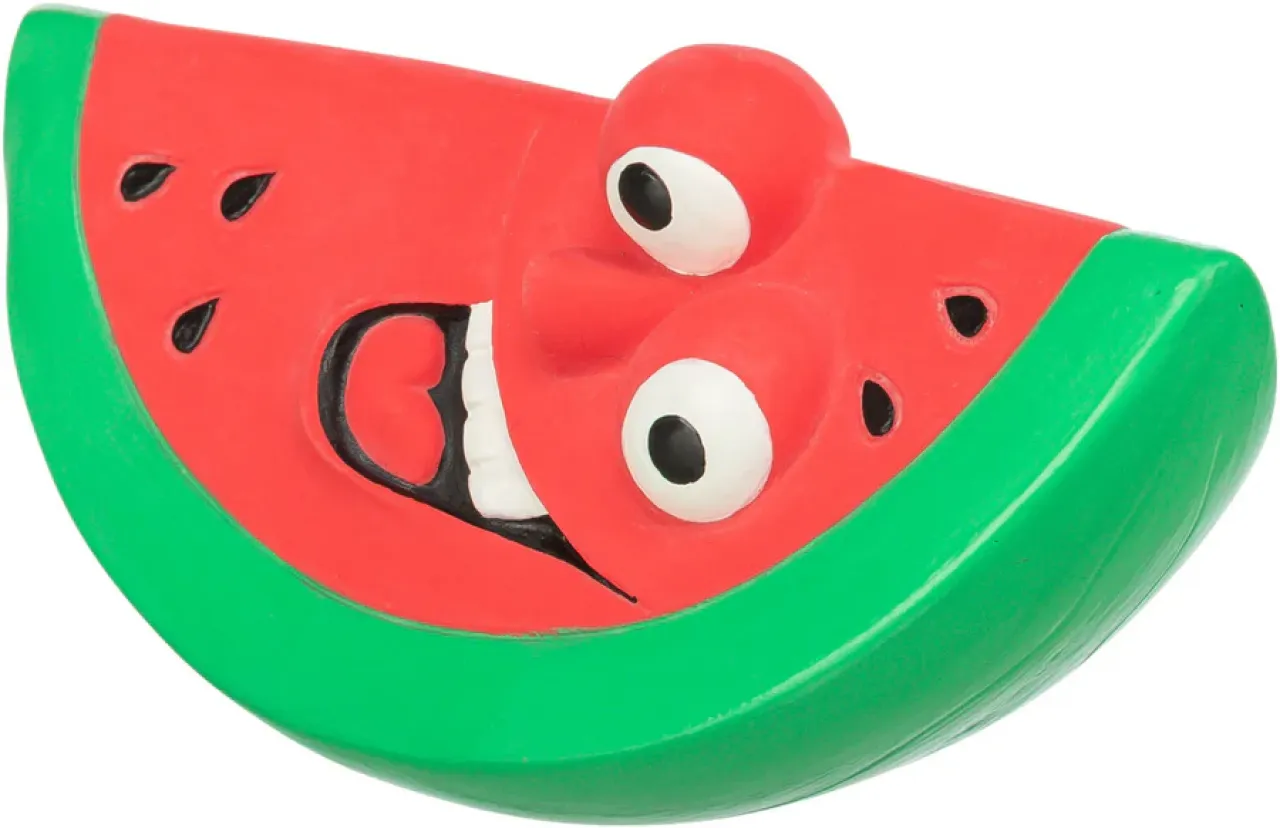 Hundespielzeug Wassermelone aus Latex mit Quietscher